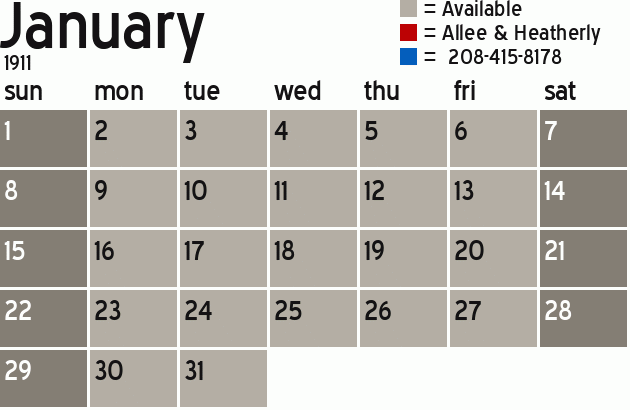 Missionary Dinner Calendar