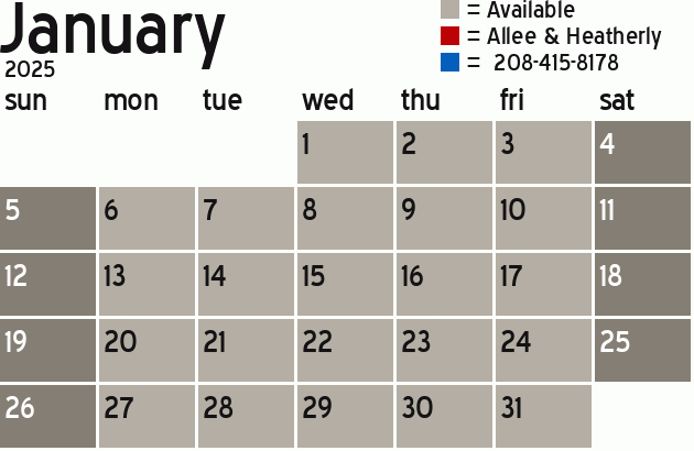 Missionary Dinner Calendar
