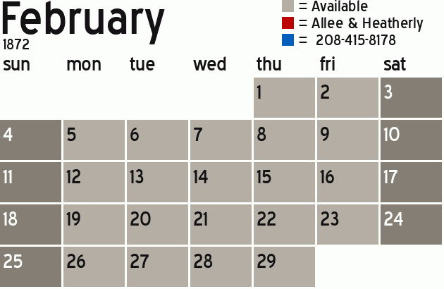 Missionary Dinner Calendar