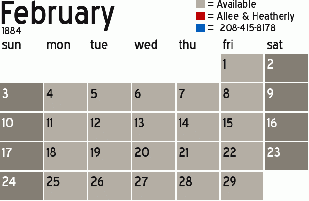 Missionary Dinner Calendar