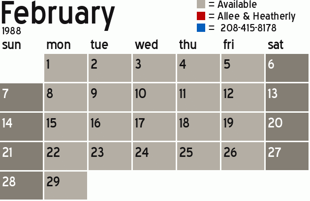 Missionary Dinner Calendar