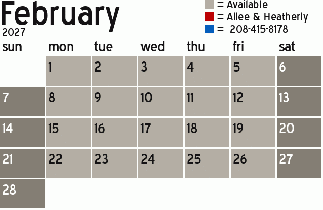 Missionary Dinner Calendar