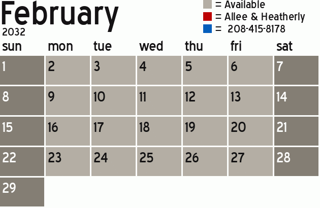 Missionary Dinner Calendar