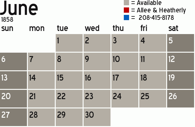 Missionary Dinner Calendar