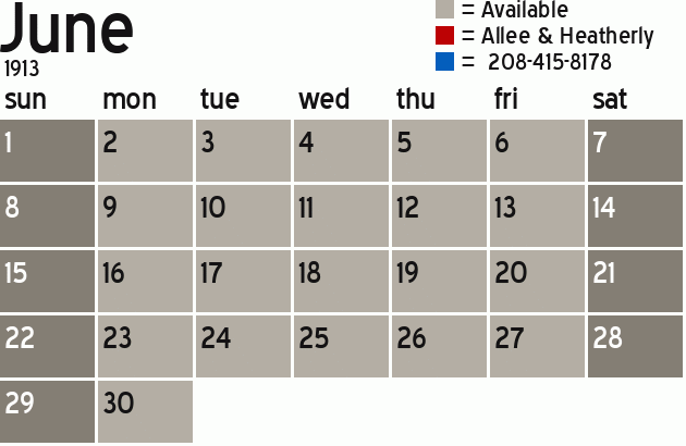 Missionary Dinner Calendar