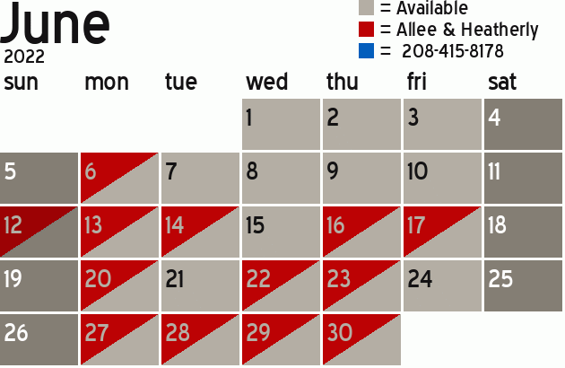 Missionary Dinner Calendar