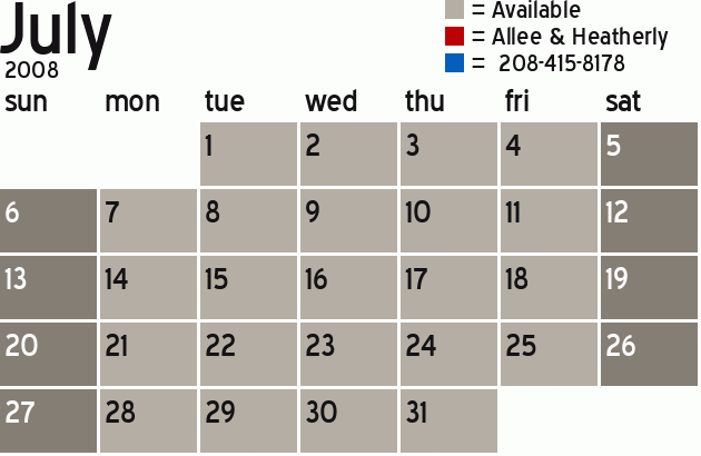 Missionary Dinner Calendar