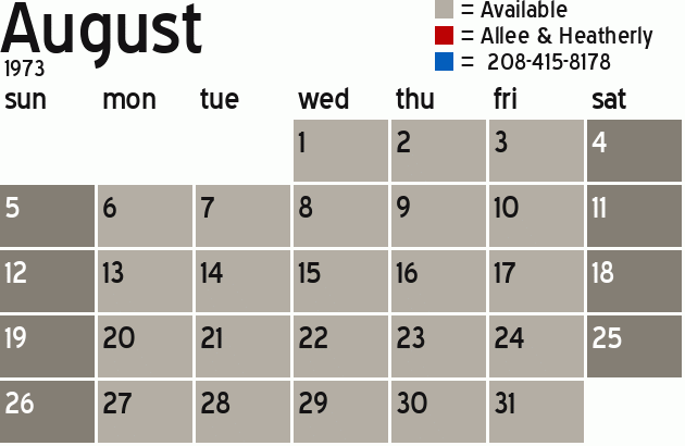 Missionary Dinner Calendar