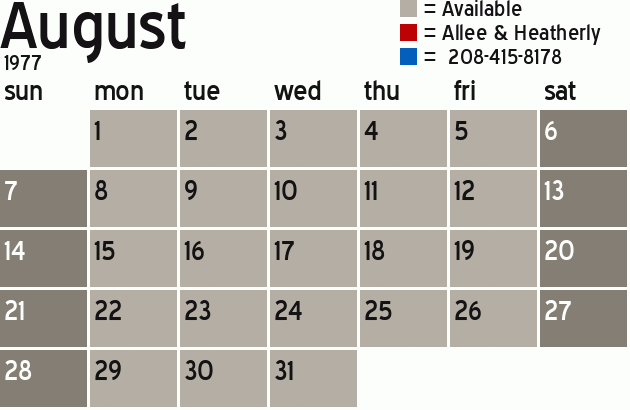 Missionary Dinner Calendar