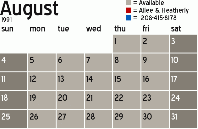 Missionary Dinner Calendar
