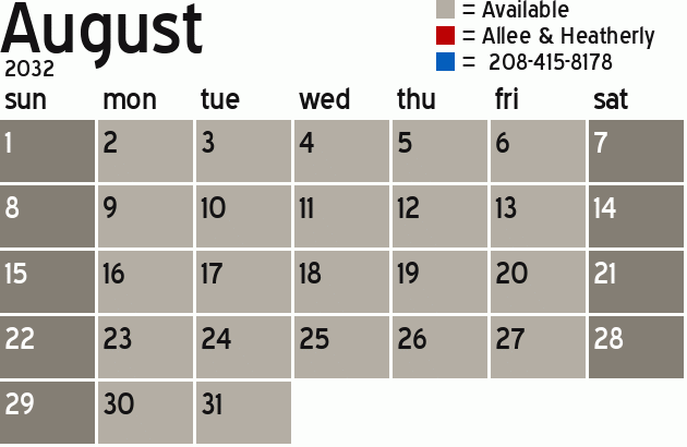 Missionary Dinner Calendar