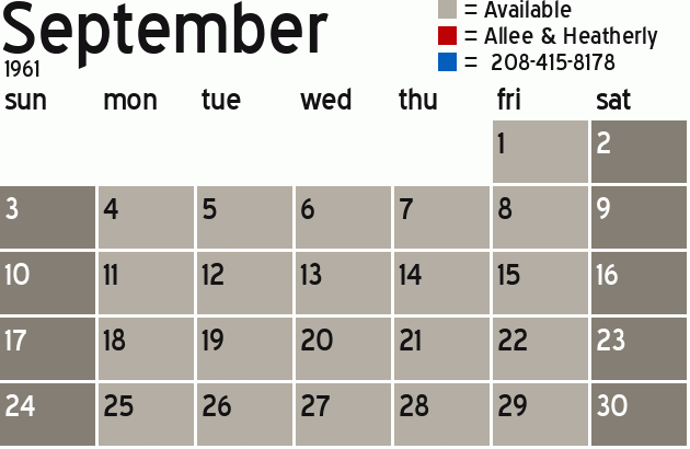 Missionary Dinner Calendar