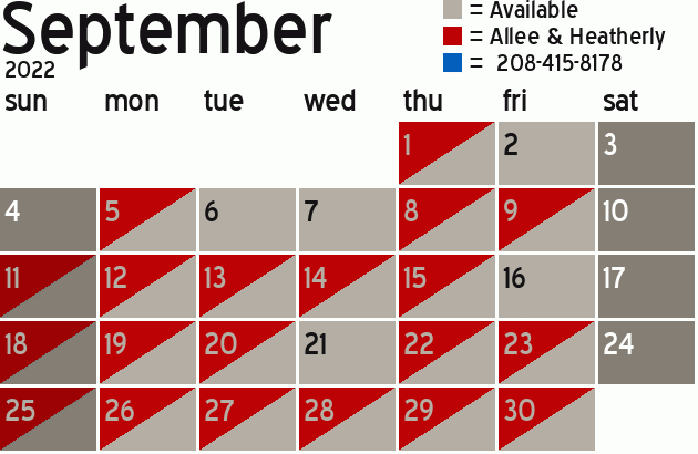 Missionary Dinner Calendar