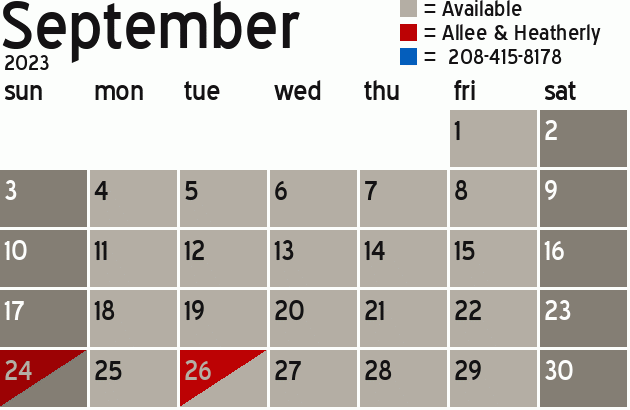 Missionary Dinner Calendar