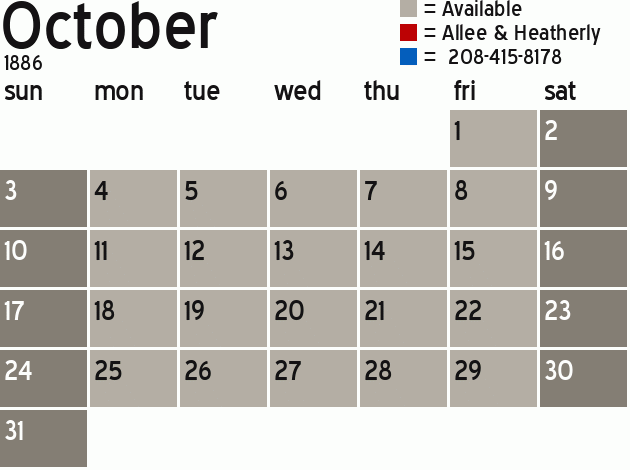 Missionary Dinner Calendar