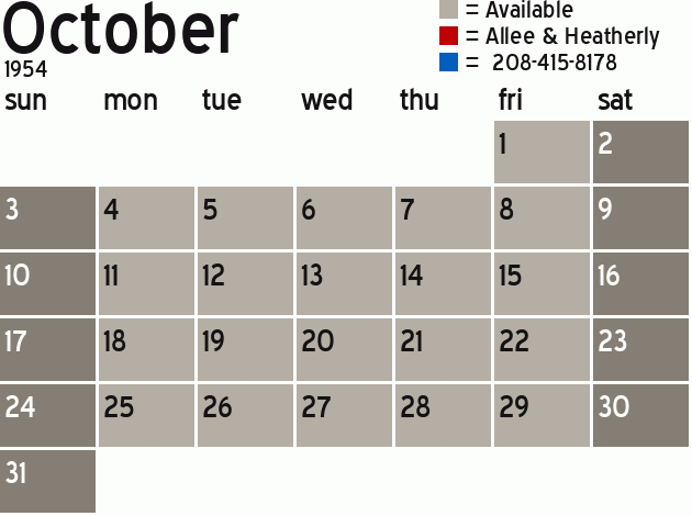 Missionary Dinner Calendar