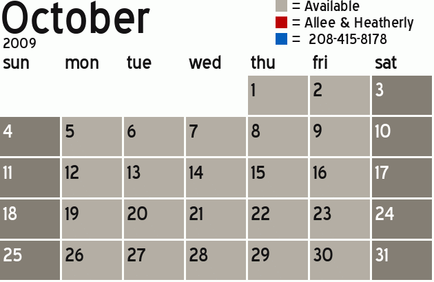 Missionary Dinner Calendar