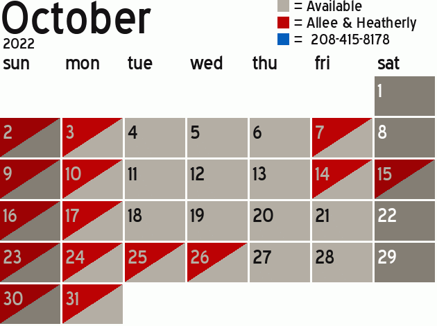 Missionary Dinner Calendar