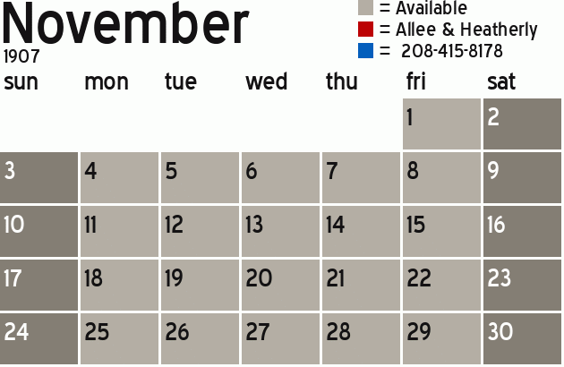 Missionary Dinner Calendar