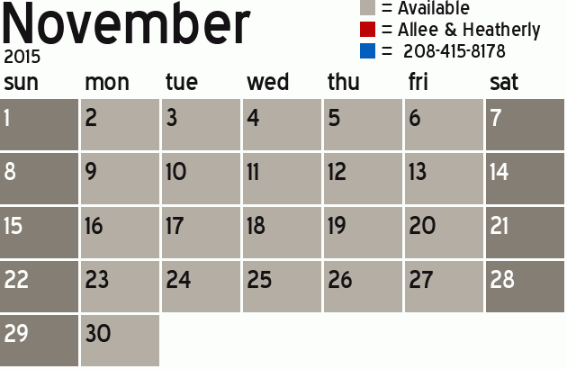 Missionary Dinner Calendar