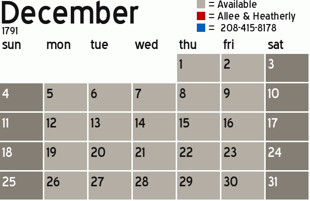 Missionary Dinner Calendar