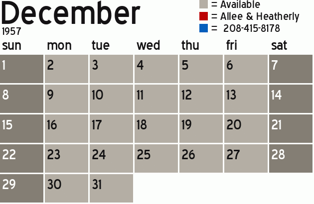 Missionary Dinner Calendar