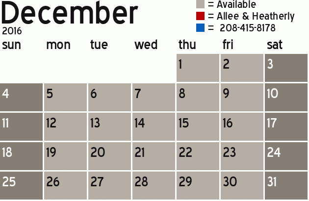 Missionary Dinner Calendar