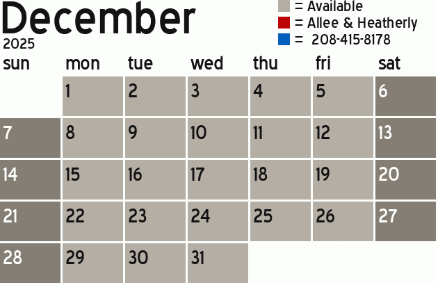 Missionary Dinner Calendar
